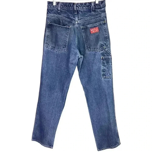 Wildass Jeans Mens 34 X 32 Blue Logger Carpenter No Suspender Buttons Vintage - Picture 6 of 7